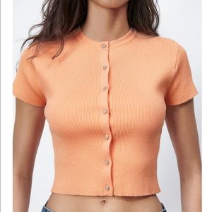 ZARA SWEATER KNIT CARDIGAN WITH JEWEL BUTTONS